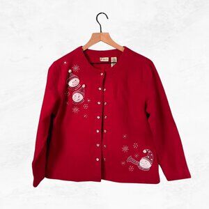Classic Element Vintage Snowman Cardigan